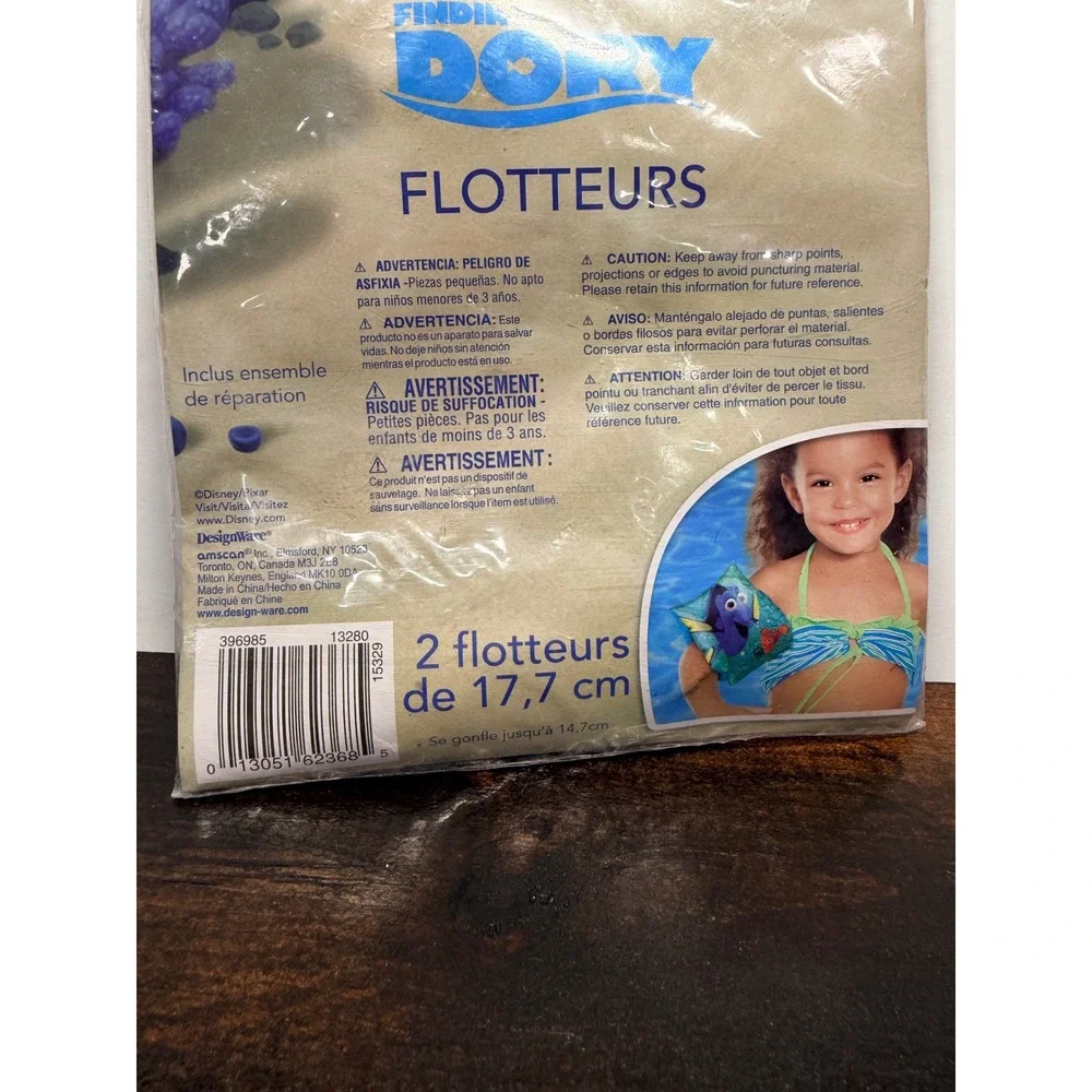 Disney Pixar Finding Dory‎ Kids Arm Floats Inflatable Water Wings 7in 2pk 396985
